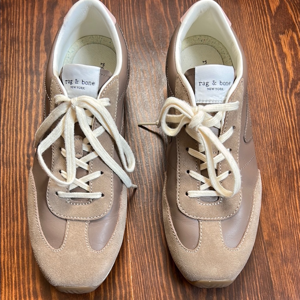Rag & Bone Taupe Lace-Up Sneakers